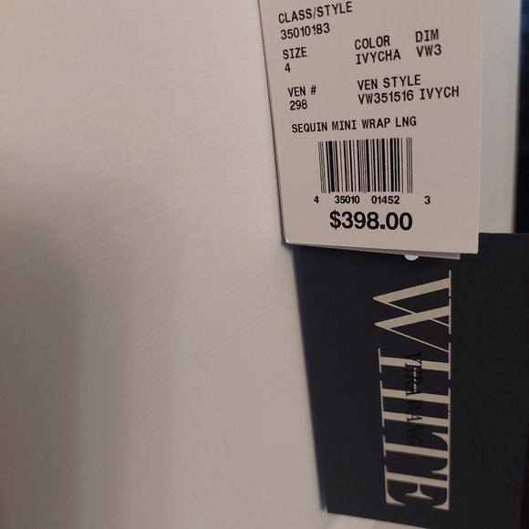 Vera Wang NWT wrap sequin dress - Picture 5 of 7